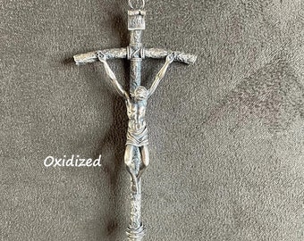 Ciondolo crocifisso, collana con croce di Gesù, versione papale del crocifisso, regalo di apprezzamento per il pastore
