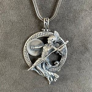 Goddess Athena Pendant, Sterling Silver Greek Goddess, Roman Mythology Necklace, Minerva Pendant, Mythology Lover, Sister Gift