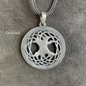 Tree of Life Pendant, 925 Sterling Dainty Silver Necklace, Yggdrasil Pendant, Viking Jewelry, Scandinavian Jewelry, Lifecycle Of The Nature