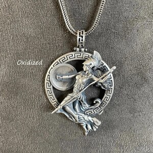 Athena Anhänger, Silber griechische Göttin, Halskette römische Mythologie, Mythologie-Liebhaber, Kriegergöttin Minevra Bild 1