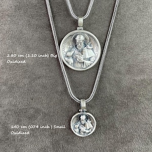 Saint Francis Pendant, St Francis of Assisi Necklace, Christian Gift, Religious Jewelry, Baptism Gift Boy, Christian Pendant, 925 Silver