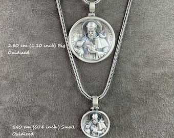 Saint Francis Pendant, St Francis of Assisi Necklace, Christian Gift, Religious Jewelry, Baptism Gift Boy, Christian Pendant, 925 Silver