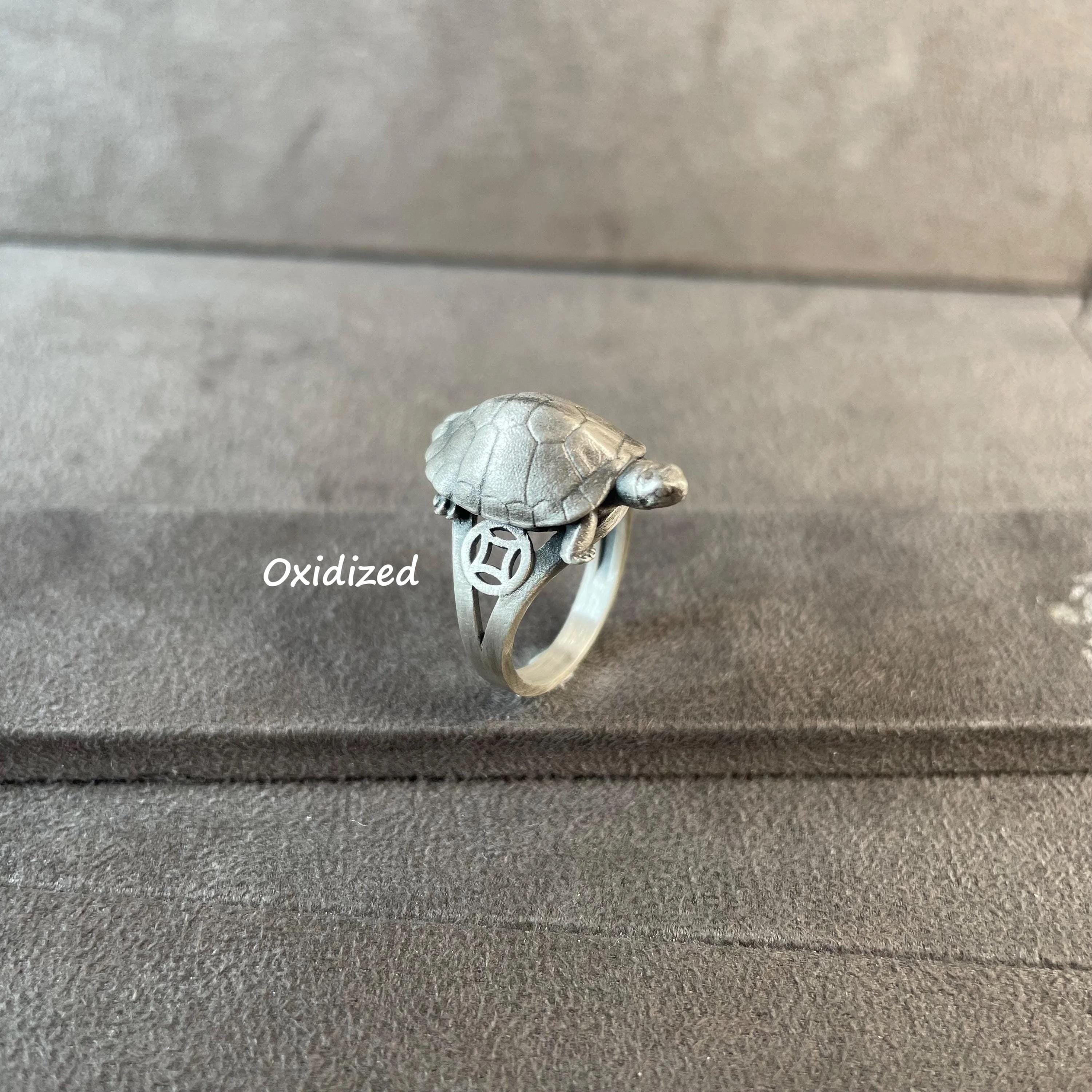 Anello Tartaruga Eden Grande In Argento 925 E Quarzo Color Acquamarina - Foto 3