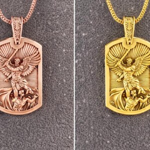 Archangel Necklace, Saint Michael Handmade Pendant, 925 Sterling Silver Christian Protection Gift for Men image 15