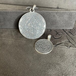 Seven Archangel Necklace, Gift for Men, Seals of Solomon Sacred Geometry Amulet, Spiritual Gift image 5