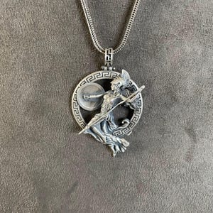 Athena Anhänger, Silber griechische Göttin, Halskette römische Mythologie, Mythologie-Liebhaber, Kriegergöttin Minevra Bild 4