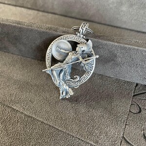 Athena Anhänger, Silber griechische Göttin, Halskette römische Mythologie, Mythologie-Liebhaber, Kriegergöttin Minevra Bild 3