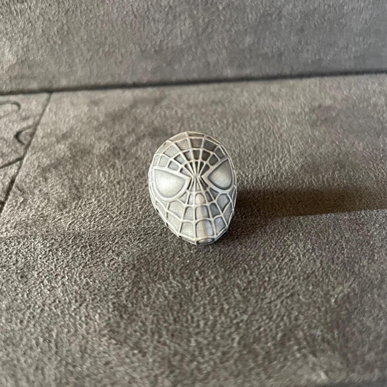 Ring med ansiktsmask i sterlingsilver, smycken för superhjältefilmfans bild 9
