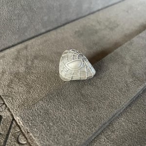 Ring med ansiktsmask i sterlingsilver, smycken för superhjältefilmfans bild 5