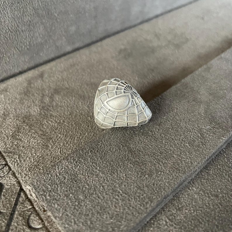 Ring med ansiktsmask i sterlingsilver, smycken för superhjältefilmfans bild 5