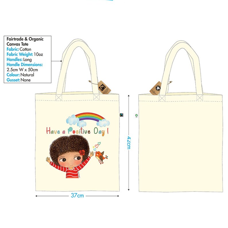 Affirmation Tote Bag Have A Positive Day Positive Affirmations Tote Bag Eco-friendly Tote Bags Bag for Positive & Happy People image 5