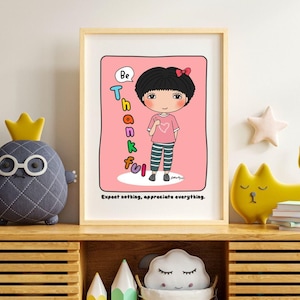 Be Thankful - Mindful Art Print  - Giclee Fine Art Print
