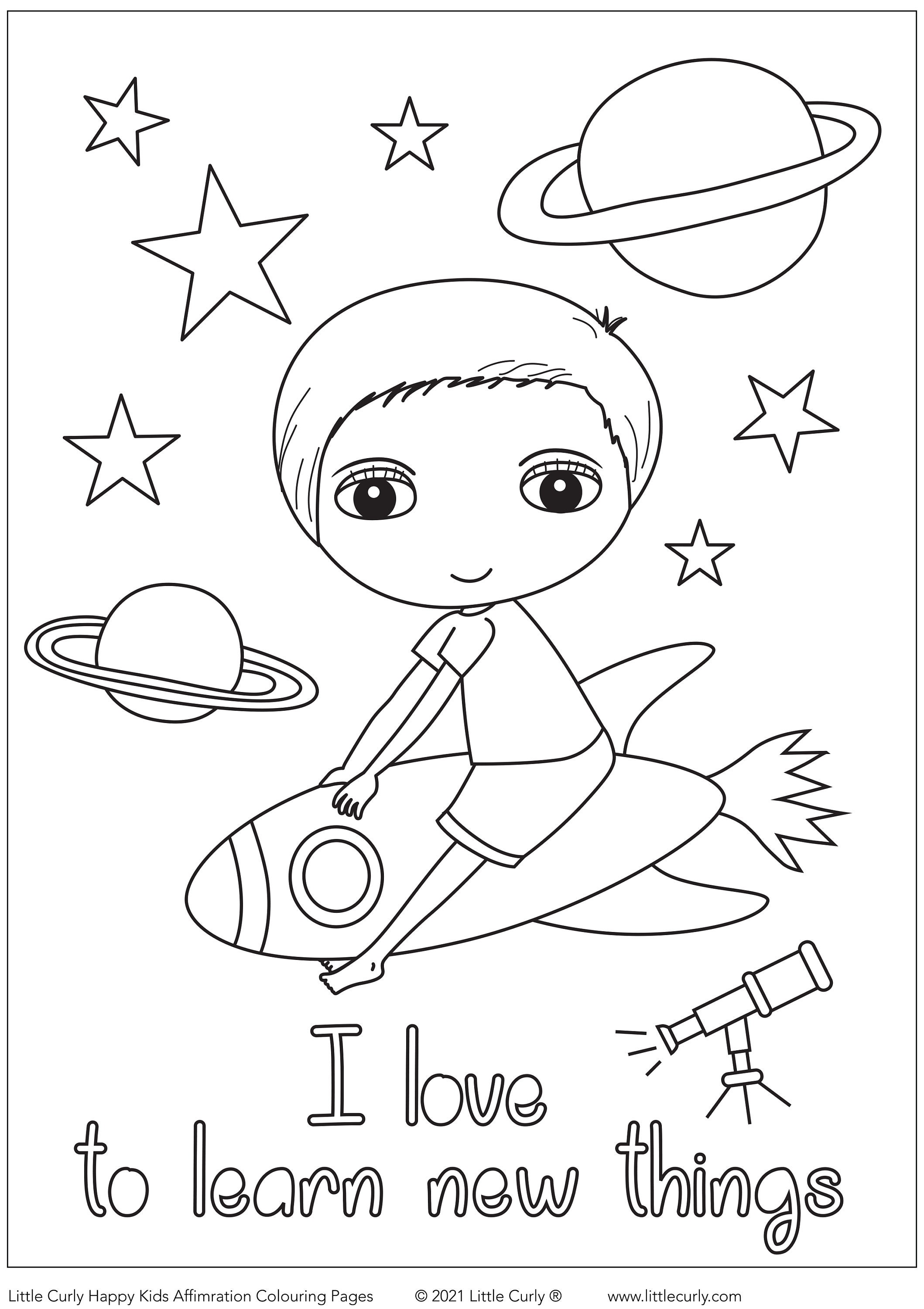 Positive Affirmation Coloring Pages For Kids