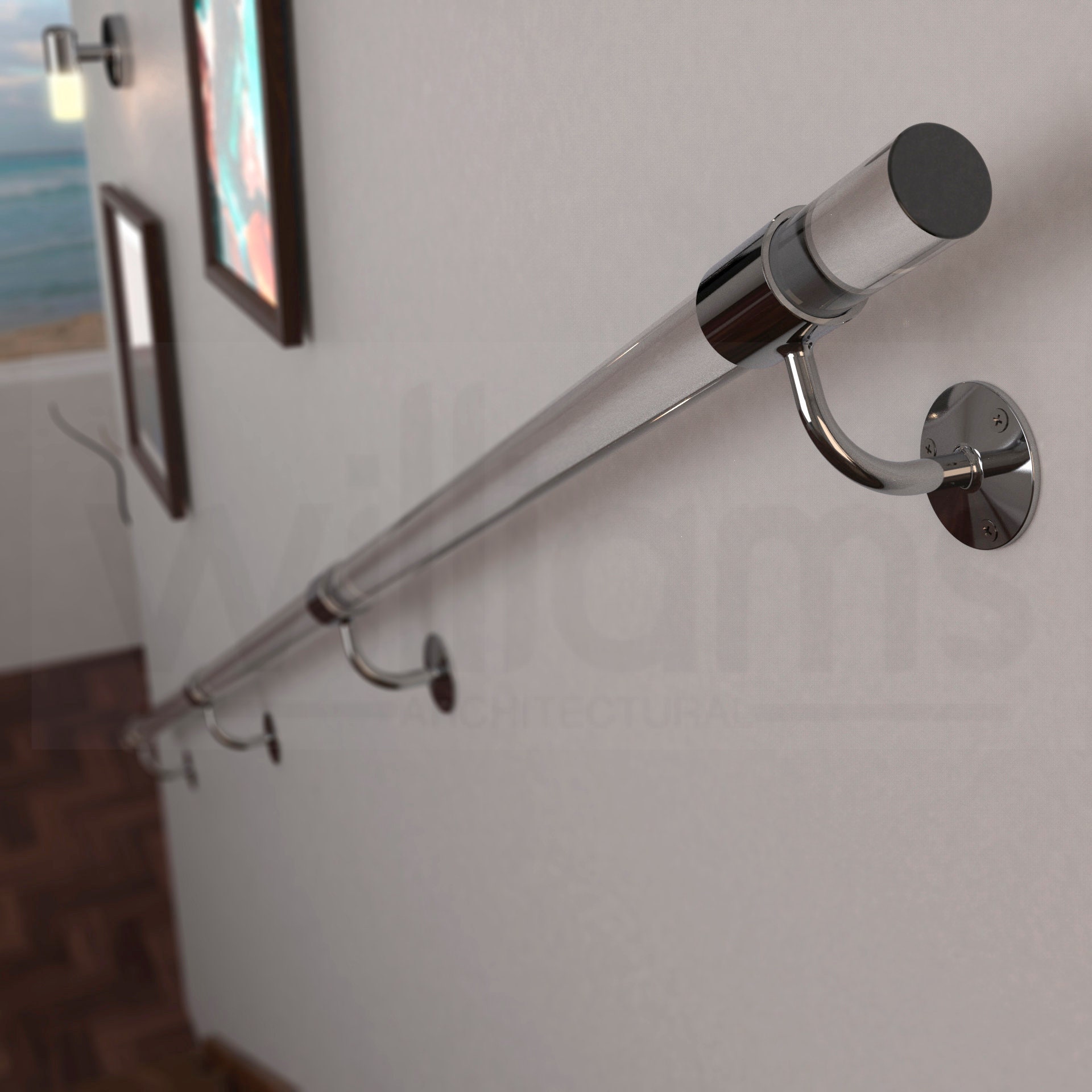 Lucite Handrail Kit With Loop Bracket - Etsy