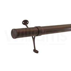 Antique Bronze Bar Foot Rail Kit | Combination Bracket | Flush End Cap | Home Bar Accessories & Décor