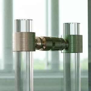 Acrylic Shower Door Pulls | Sleek Bathroom Hardware, Clear Lucite Handles, Modern Shower Accessory