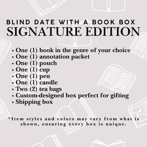 Blind Date Book Box Signature Edition | Mystery New or Used Book Gift Set image 4