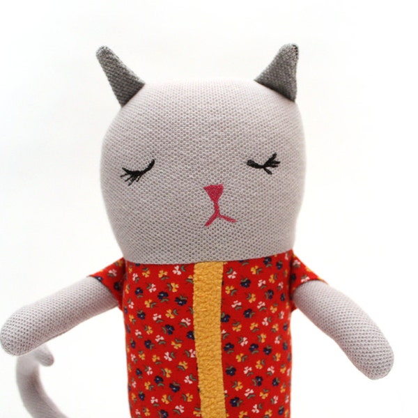 Cecil Mini Kitty Cat in Pajamas Cotton Monster