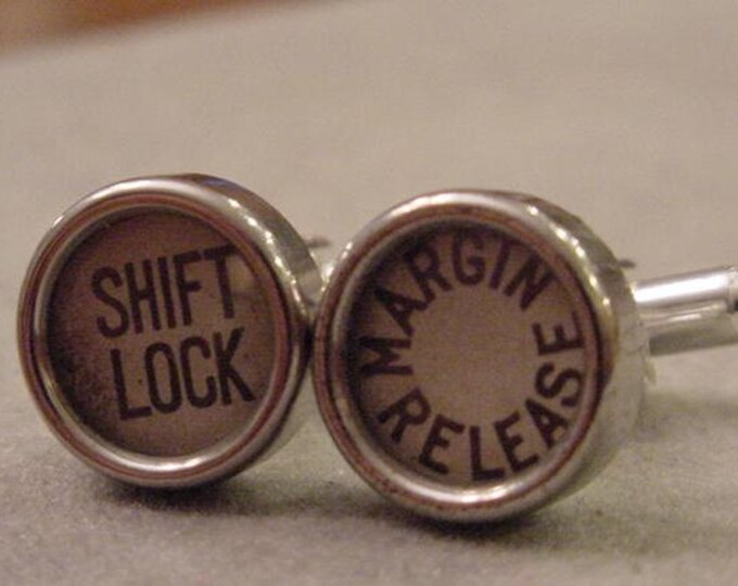 Vintage Typewriter Key Cufflinks SHIFT LOCK MARGIN Release Etsy