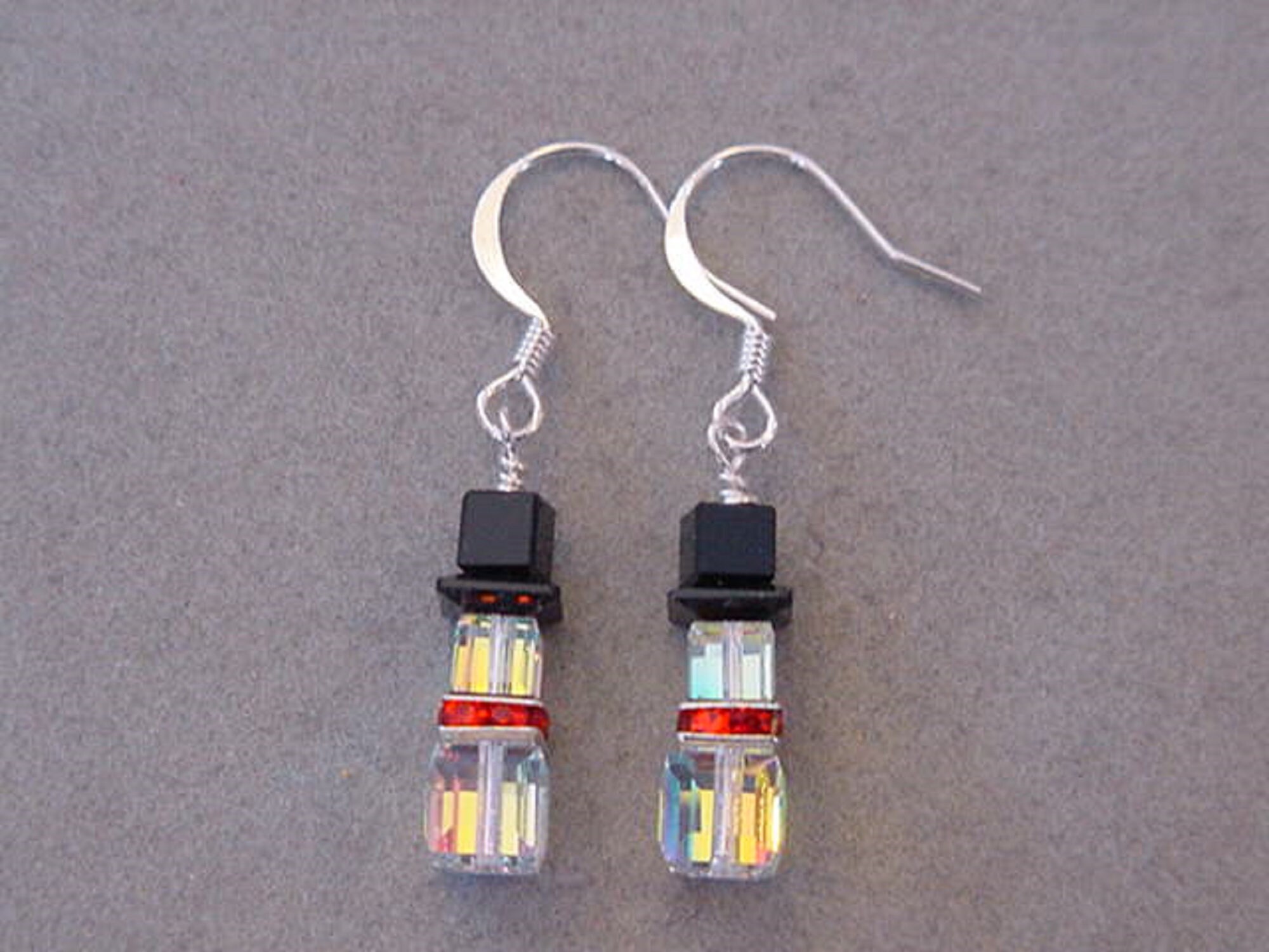 Crystal snowman earrings discount