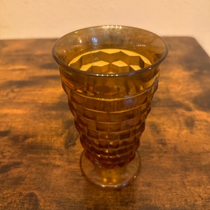 Whitehall Amber Iced Tea Glasses 6&quot;, Flare Top, 1960s, Excellent Condition!