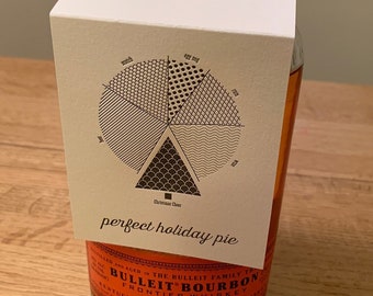 Letterpress Wine & Spirit Tag - "Perfect Holiday Pie"