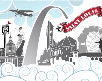 Meet us In St. Louis postcards - custom listing for benji