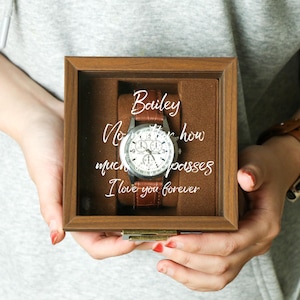 Groomsmen Watch,Personalized Wooden Watch,Groomsmen Proposal Gift,Optional WatchBox,Custom Groomsman Gift,Best Man Gift,Gift for Watch Lover