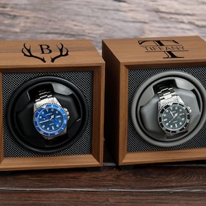 Carica orologi personalizzati / Porta orologi personalizzato / Regalo di Natale per marito per lui / Scatola porta orologi personalizzata, scatola porta orologi personalizzata per uomo