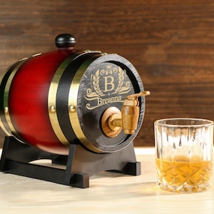 Personalized Engraved Whiskey Barrel 3L | Mini Wood Whiskey Barrel | Groomsmen Gift | Birthday Gift | Wood Barrel | Gift for Him
