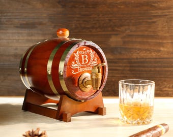 Gepersonaliseerde gegraveerd whiskyvat 3L | Mini houten whiskyvat |Huwelijkscadeau|Groomsmen-cadeau | Verjaardagscadeau | Houten vat | Cadeau voor hem