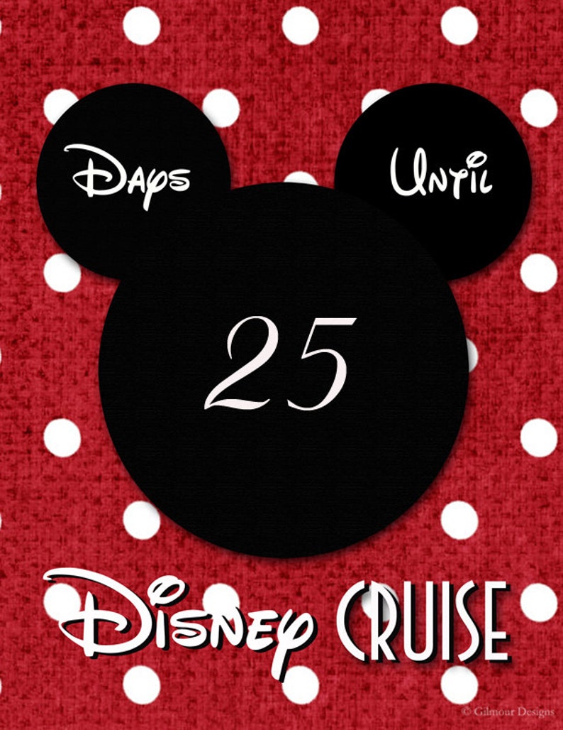 Disney Cruise Countdown Printable | Etsy