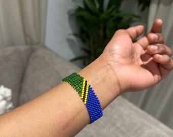 Tanzania Flag Bracelet • Customisable Bracelets • Personalized Birthday Gift •