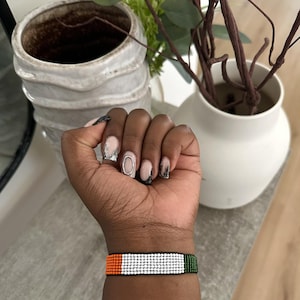Ivory Coast Flag Bracelet • Adjustable • Côte d&#39;Ivoire • Customisable Bracelets • Personalized Birthday Gift •