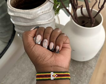 Zimbabwe Flag Bracelet • Adjustable • Customisable Bracelets • Personalized Birthday Gift •