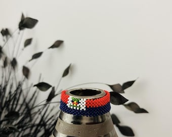 Haiti Flag Bracelet • Custom Bracelets • Personalized Birthday Gift • AfroCrafted