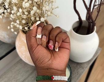 Algeria Flag Slim Bracelet • Custom Slim Bracelets • Personalized Birthday Gift • AfroCrafted