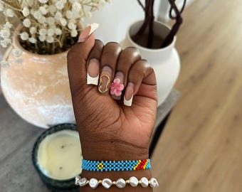 D.R.C Congo Flag Slim Bracelet • Custom Slim Bracelets • Personalized Birthday Gift •