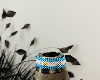 Argentinien Flagge Armband • Individuelle Perlen Armbänder • Personalisiertes Geburtstagsgeschenk