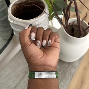 Nigeria Flag Bracelet • Adjustable • Customisable Bracelets • Personalized Birthday Gift •