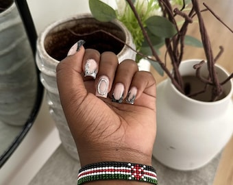 Kenya Flag Bracelet • Adjustable • Customisable Bracelets • Personalized Birthday Gift •