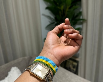 Rwanda Flag Bracelet • Custom Bracelets • Personalized Birthday Gift • AfroCrafted