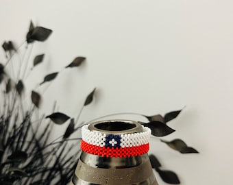 Chile Flag Bracelet • Custom Bracelets • Personalized Birthday Gift •