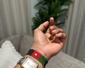 Armband met vlag van Afghanistan • Aangepaste kralenarmbanden • Gepersonaliseerd verjaardagscadeau