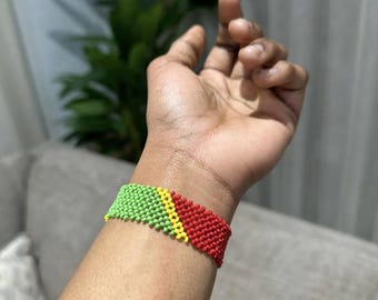 Ethiopia Bracelet / Ethiopia Flag Silicone Rubber Bracelet