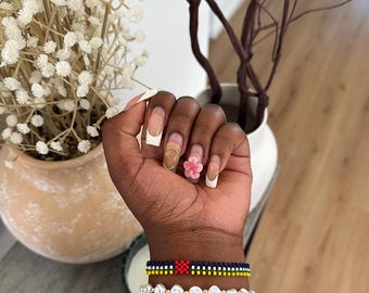 Central African Republic Flag Slim Bracelet • Custom Slim Bracelets • Personalized Birthday Gift • AfroCrafted