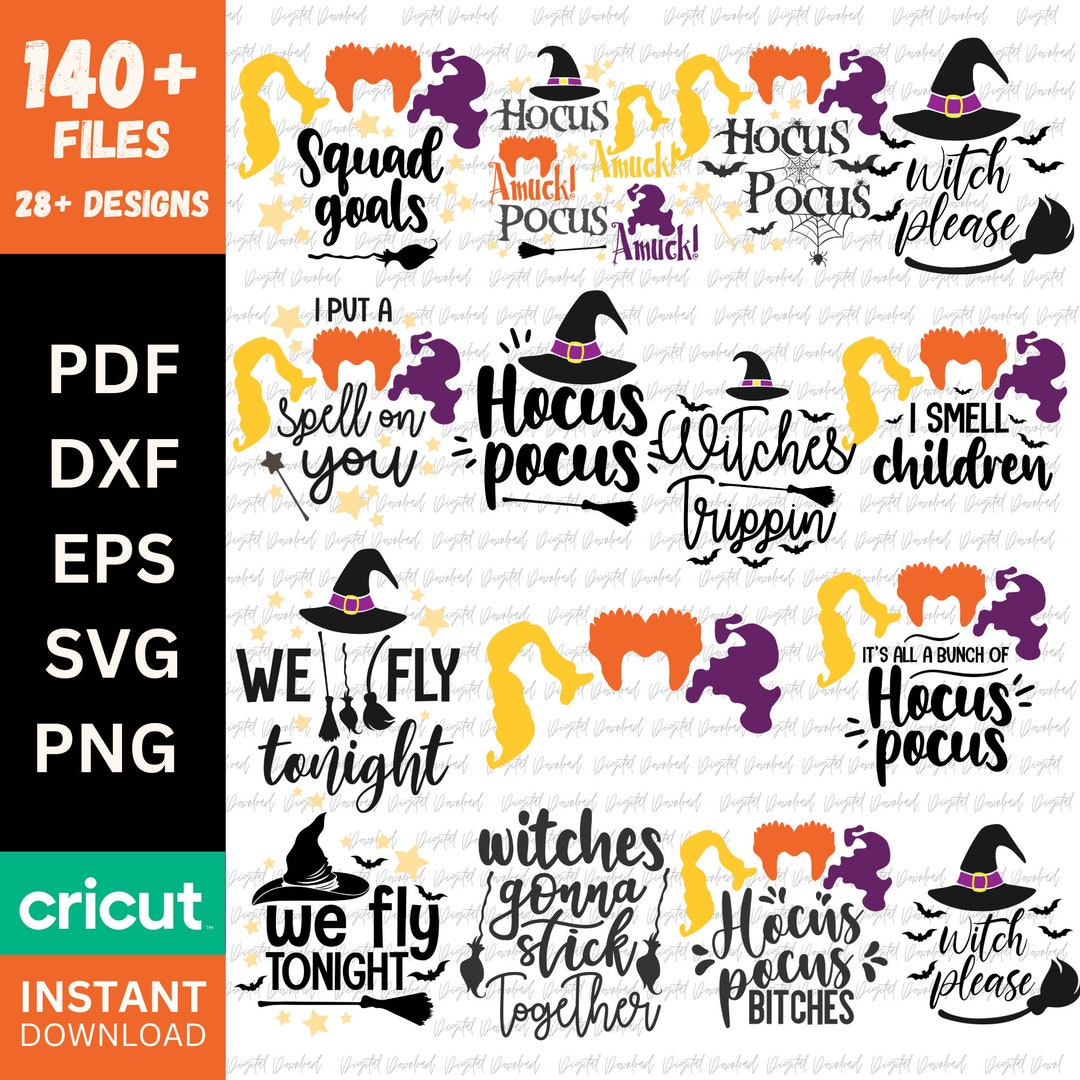 Hocus Pocus SVG Bundle Sanderson Sisters Svg, Witches Svg, Hocus Pocus ...