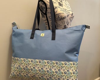 Weekender Tote Bag with zipper. 15” X 23” Bag