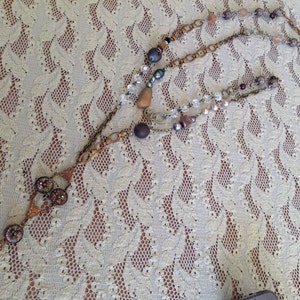 Vintage Beaded Long Chain Necklace image 3