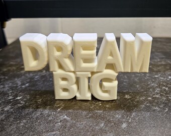 Dream Big Bubble Letter Sign - 3D Printable STL File
